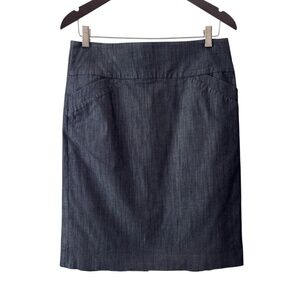 Calvin Klein Pencil Skirt - Denim Blue Gray Size 6